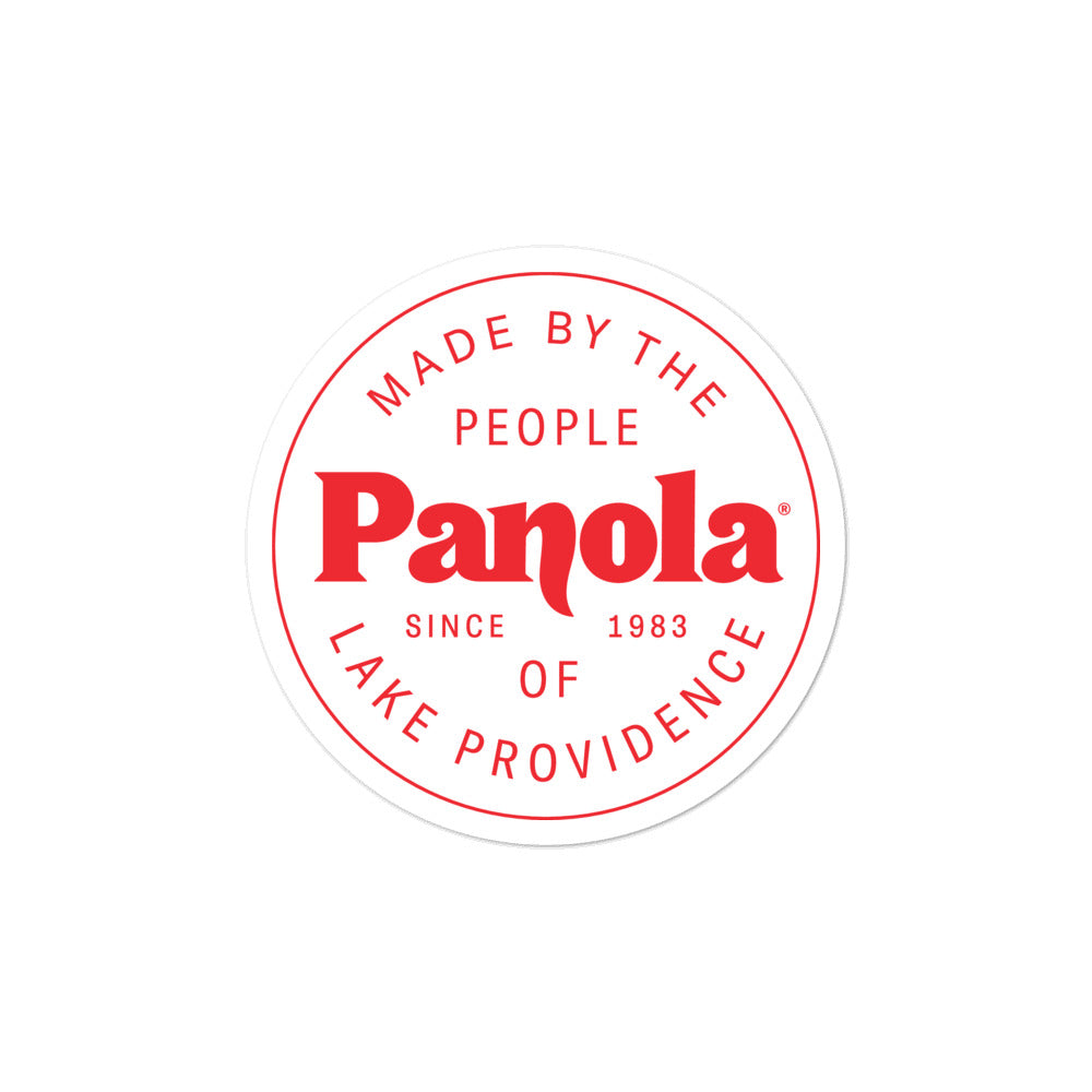 Made by Panola Circle Sticker  - White